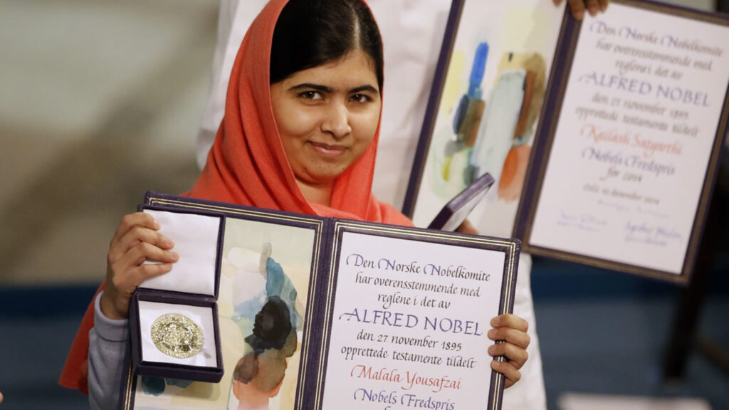 Malala Yousafzai: Youngest Person To Win the Nobel Peace Prize.